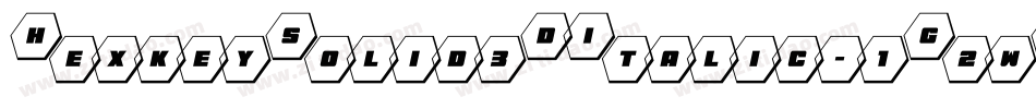 HexkeySolid3DItalic-1G2wZ字体转换