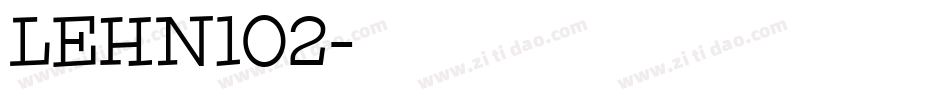LEHN102字体转换