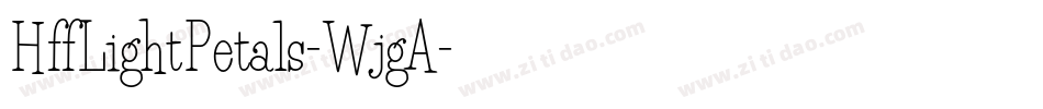 HffLightPetals-WjgA字体转换