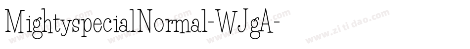 MightyspecialNormal-WJgA字体转换