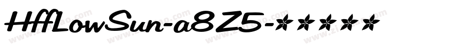 HffLowSun-a8Z5字体转换