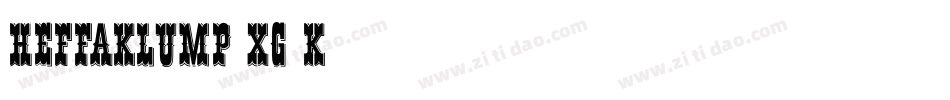 Heffaklump-XG0K字体转换 Heffaklump-XG0K字体转换