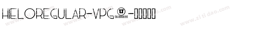 HieloRegular-vpg7字体转换