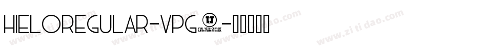 HieloRegular-vpg7字体转换