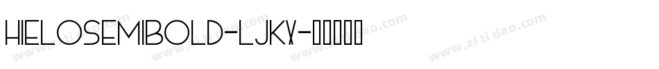 HieloSemiBold-lJKX字体转换