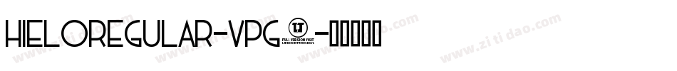 HieloRegular-vpg7字体转换
