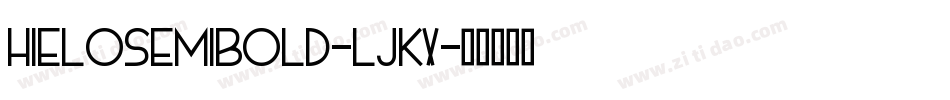 HieloSemiBold-lJKX字体转换