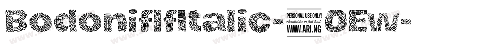 BodoniflfItalic-2OEw字体转换