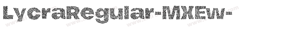LycraRegular-MXEw字体转换