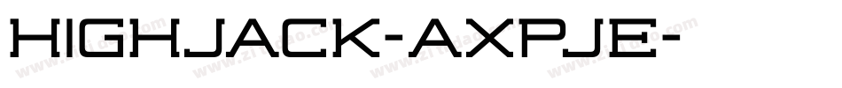 Highjack-axpJE字体转换