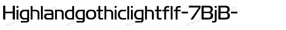 Highlandgothiclightflf-7BjB字体转换