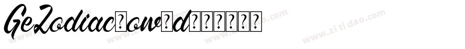 GeZodiac-ow4d字体转换