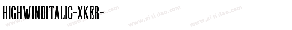 HighwindItalic-xKeR字体转换