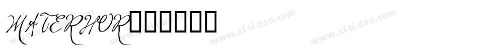 MATERHOR字体转换