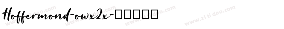 Hoffermond-owx2x字体转换