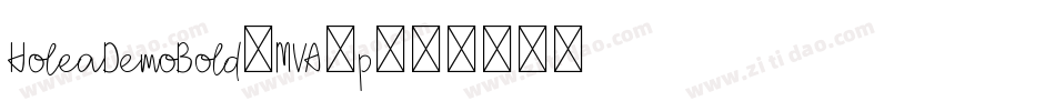 HoleaDemoBold-MVA9p字体转换