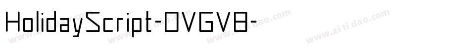 HolidayScript-OVGV8字体转换