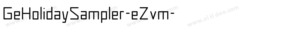 GeHolidaySampler-eZvm字体转换
