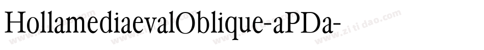 HollamediaevalOblique-aPDa字体转换