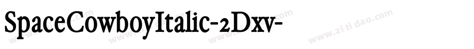 SpaceCowboyItalic-2Dxv字体转换