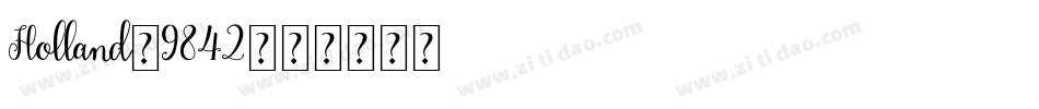 Holland-9842字体转换
