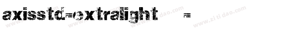 axisstd-extralight转换器字体转换