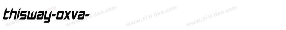 Thisway-oxva字体转换