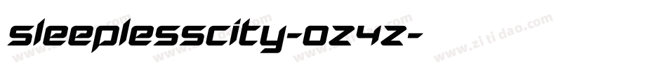 Sleeplesscity-0z4z字体转换 Sleeplesscity-0z4z字体转换