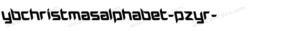 Ybchristmasalphabet-Pzyr字体转换