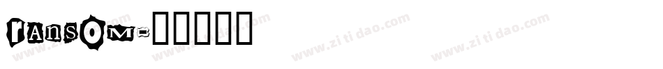 ransom字体转换