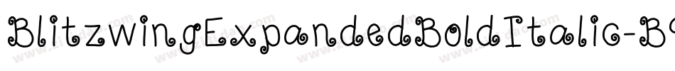 BlitzwingExpandedBoldItalic-B9q5字体转换