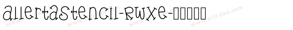 AllertaStencil-RwXe字体转换