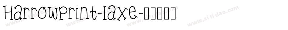 Harrowprint-1aXe字体转换