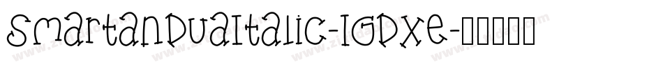 SmartanDuaItalic-1GDXe字体转换