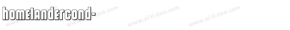 homelandercond字体转换