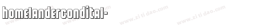 homelandercondital字体转换