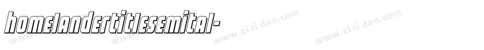 homelandertitlesemital字体转换