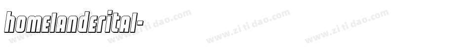 homelanderital字体转换