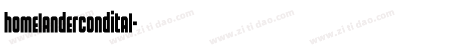 homelandercondital字体转换