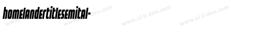 homelandertitlesemital字体转换