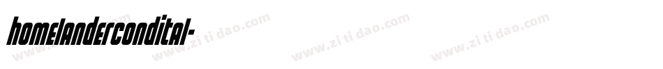 homelandercondital字体转换