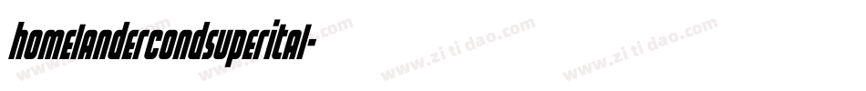 homelandercondsuperital字体转换