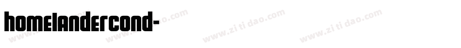 homelandercond字体转换