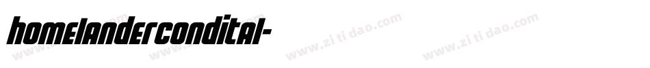 homelandercondital字体转换