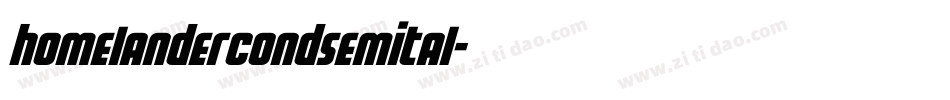 homelandercondsemital字体转换
