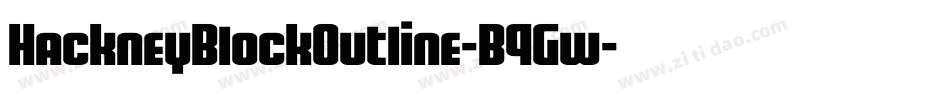 HackneyBlockOutline-B9Gw字体转换