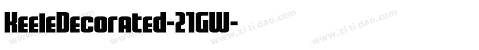 KeeleDecorated-21GW字体转换