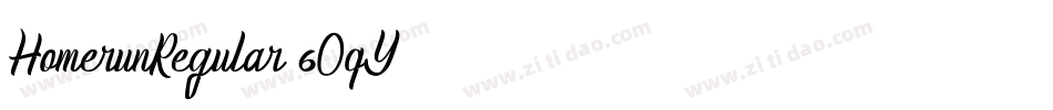 HomerunRegular-6OqY字体转换