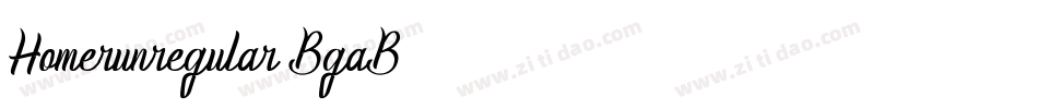 Homerunregular-BgaB字体转换