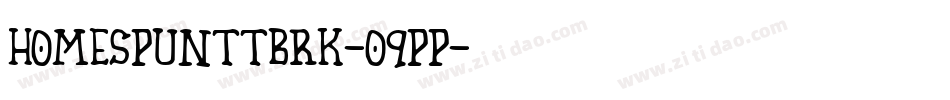 HomespunTtBrk-O9pP字体转换